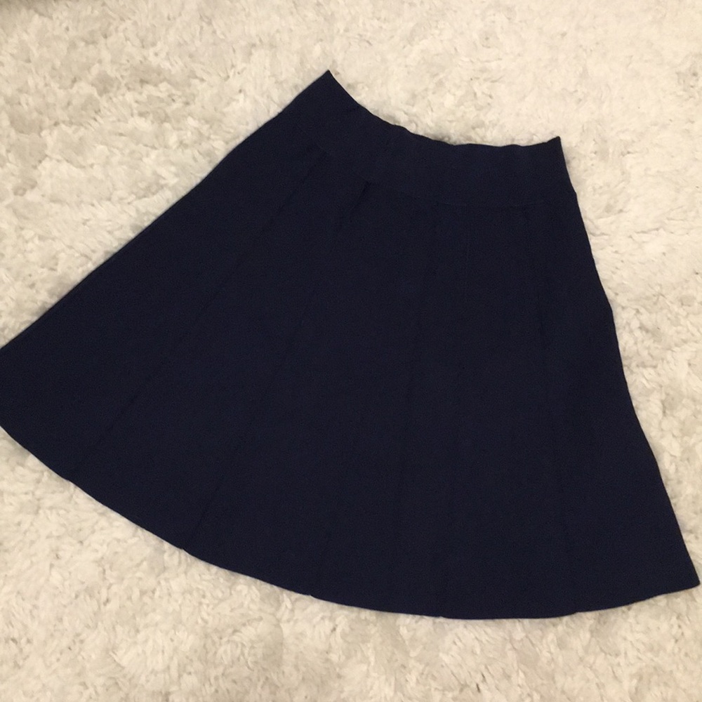 BCBGMAXAZRIA Navy A line Skater Skirt size Small